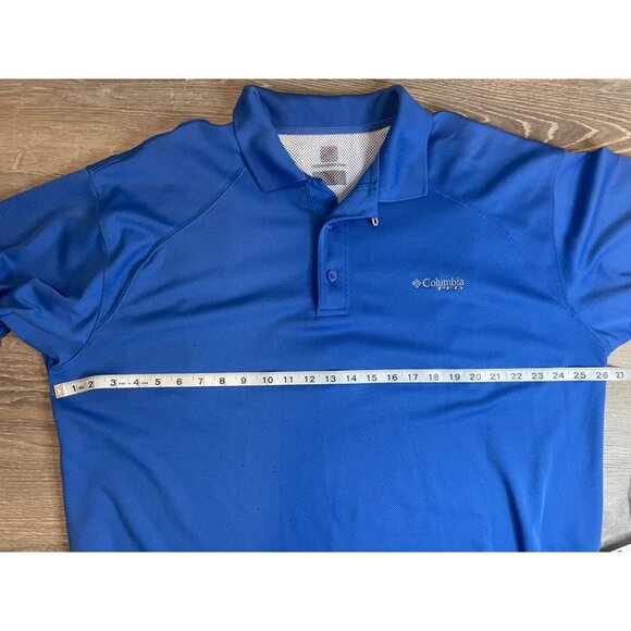 Columbia Omni Freeze Blue Short Sleeved Collared Mens Pullover Shirt Sz XL - Picture 6 of 10